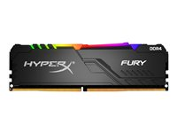 HyperX FURY RGB - DDR4 - kit - 32 Go: 2 x 16 Go - DIMM 288 broches - 3000 MHz / PC4-24000 - CL15 - 1.35 V - mémoire sans tampon - non ECC - noir HX430C15FB3AK2/32